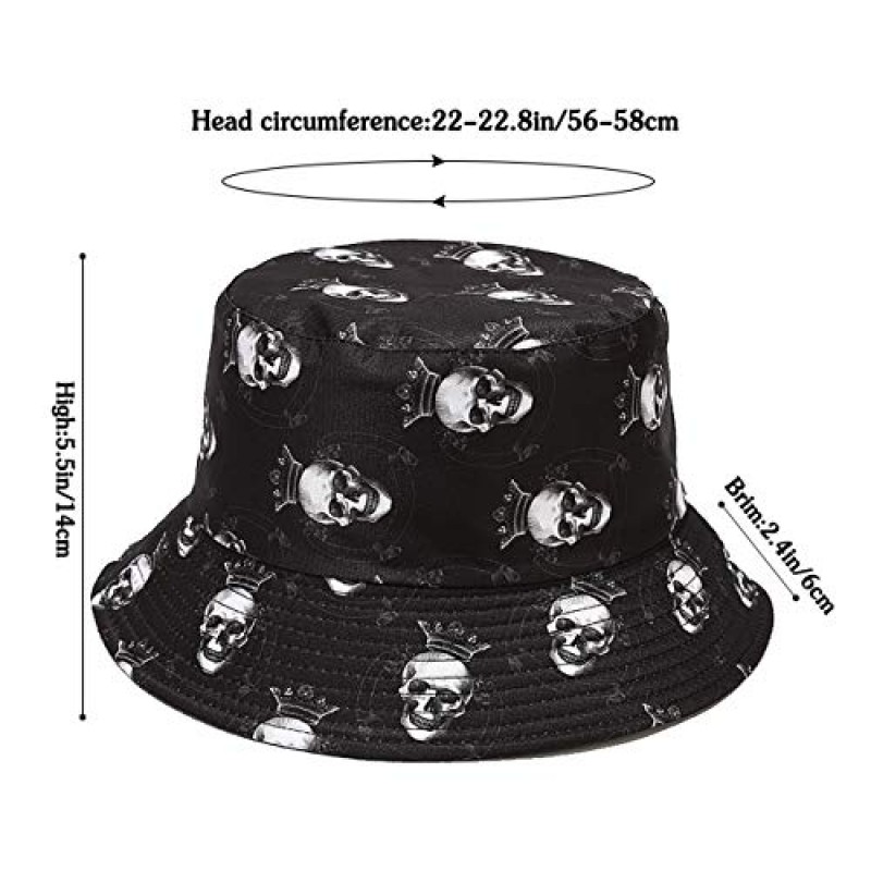 Malaxlx 유니섹스 버킷 모자 비치 썬 모자 미적 낚시 모자 남성 여성 청소년, 가역 양면 착용