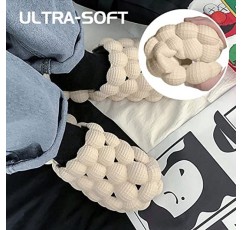 EQUICK 울트라 소프트 마사지 버블 슬라이드 샌들 슬리퍼 여성용 남성용, Funny Lychee 미끄럼 방지 야외 캠핑 샌들, 체육관 하우스 샤워 샌들, 여성용 소프트 클라우드 베개 스트레스 릴리프 슬라이드