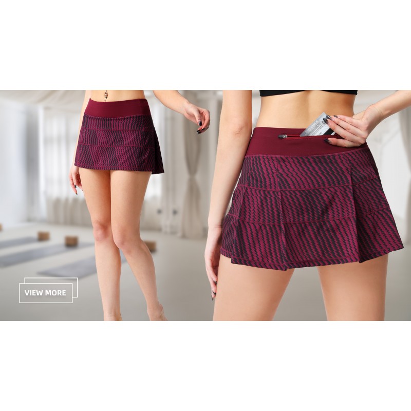 MCEDAR 운동 테니스 골프 Skorts 스커트 여성용 포켓 운동 러닝 스포츠 Pleated 스커트 캐주얼