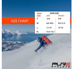 Pure Athlete Copper Compression 스키 양말 남성용 - 따뜻한 메리노 울, OTC, 여성용