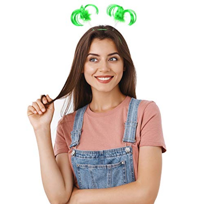 3 조각 묶은 머리 Headbopper 가짜 깃털 묶은 머리 머리띠 할로윈 의상 모자를 쓰고 있죠 액세서리