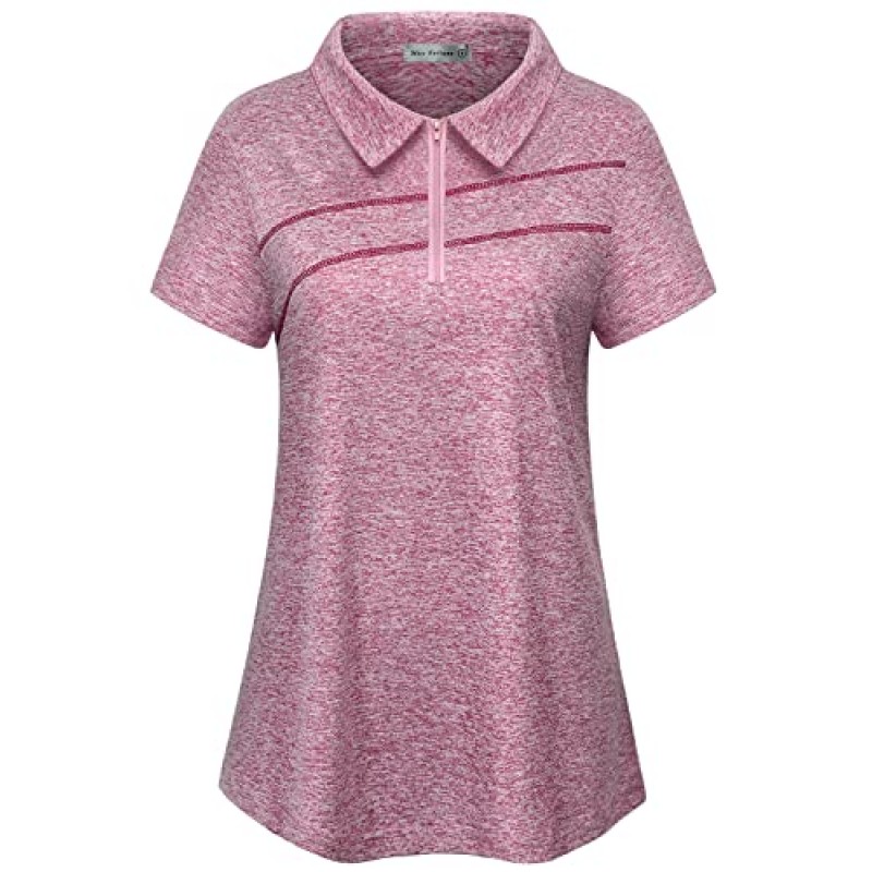 MISS FORTUNE 여성용 골프 폴로 셔츠 빠른 건조 운동 운동 Ruuning Yoga Tops