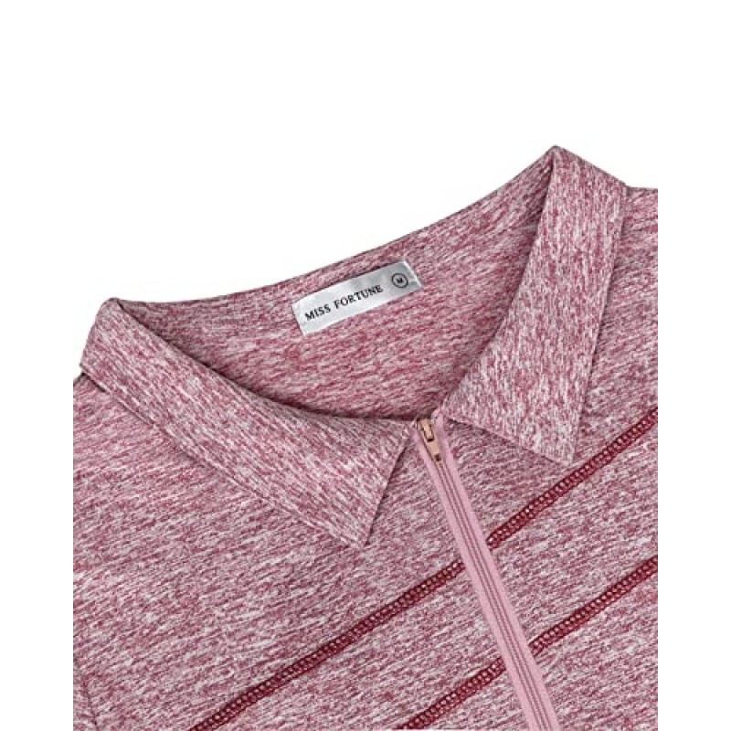 MISS FORTUNE 여성용 골프 폴로 셔츠 빠른 건조 운동 운동 Ruuning Yoga Tops