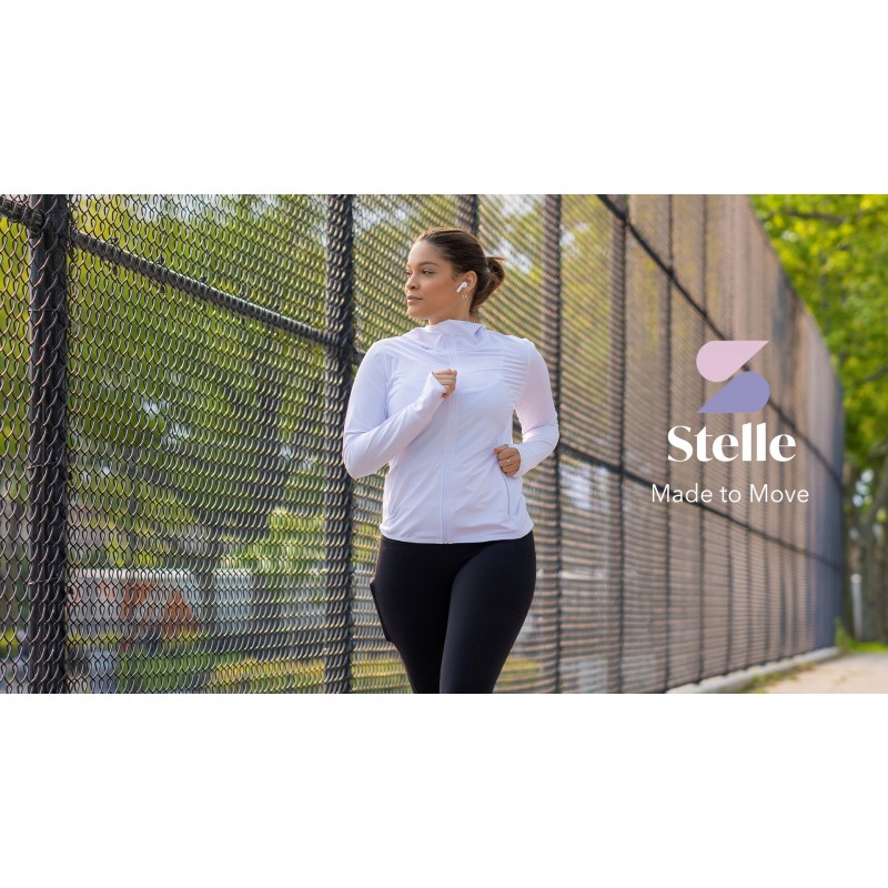 Stelle 여성용 UPF 50+ 자외선 차단 후디 재킷 풀 지퍼 긴 소매 포켓 포함 SPF 하이킹 셔츠 야외