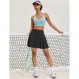 Pinspark Pleated 테니스 스커트 여성 운동 골프 Skort Activewear 내장 반바지 스포츠 복장 운동 러닝 미니 스커트