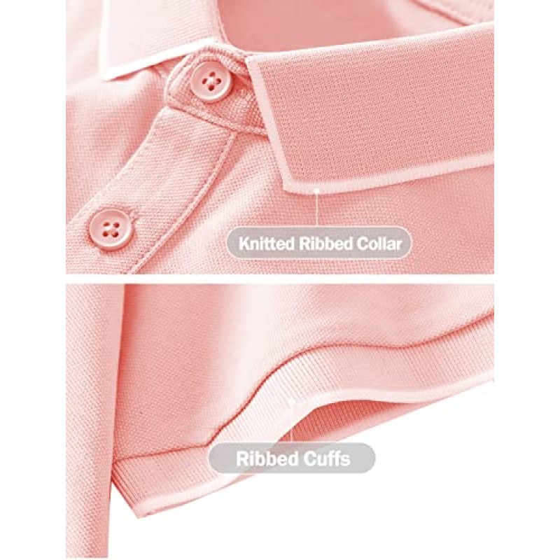 Hiverlay 여성용 골프 셔츠 여성용 폴로 셔츠 UPF 50+ 경량 속건 칼라 테니스 데일리 셔츠 작업상의