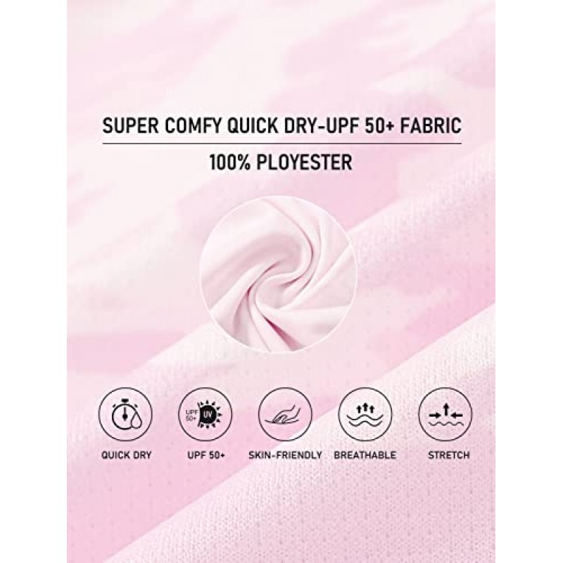 MoFiz 여성용 반팔 골프 폴로 셔츠 Quick Dry Camo 경량 UPF 50+ 테니스 스포츠 운동 탑 캐주얼