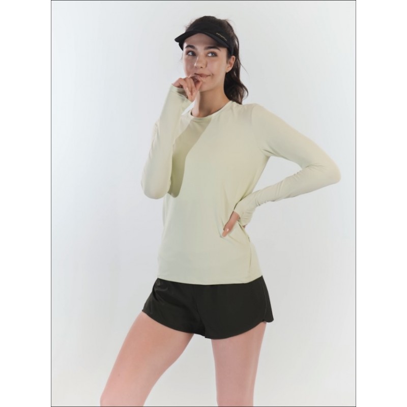 여성용 긴 소매 운동 셔츠 UPF 50+ 러닝 하이킹 UV 자외선 차단 티셔츠 Quick Dry Thumb Holes Outdoor Tops