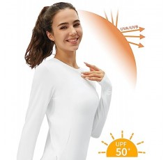 여성용 긴 소매 운동 셔츠 UPF 50+ 러닝 하이킹 UV 자외선 차단 티셔츠 Quick Dry Thumb Holes Outdoor Tops