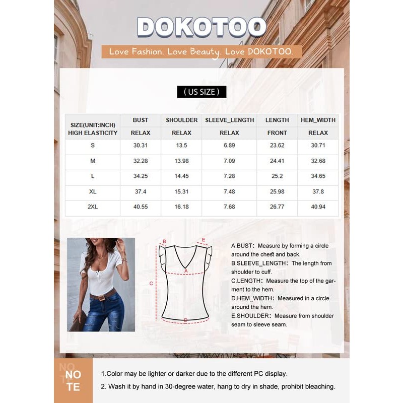 Dokotoo Womens 베이직 골지 로우 컷 버튼 다운 타이트 슬림핏 티셔츠 탑 T 셔츠
