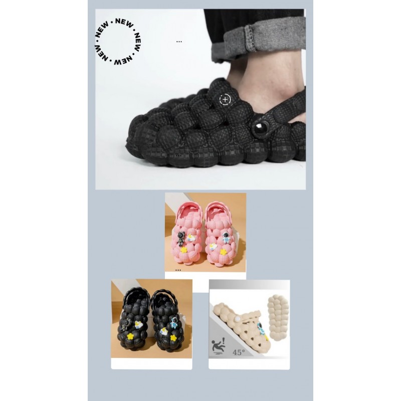 Atamcoco Ultimate Bubble Slides 어린이를 위한 남녀공용 컬렉션 정원, 스파, 실내 및 실외용 미끄럼 방지 편안한 쿠션 골프 공 마사지 샌들(핑크, 2)
