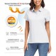 MAGCOMSEN 여성용 폴로 셔츠 UPF 50+ 자외선 차단 4 버튼 캐주얼 작업 빠른 건조 반소매 칼라 골프 셔츠
