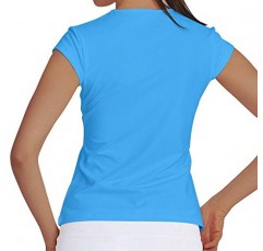 Meja 여성 테니스 셔츠 반팔, V 넥 골프 T 셔츠 퀵 드라이 러닝 셔츠 Activewear