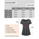 Cucuchy Womens 요가 상의 Flowy Fitness 운동 셔츠 반팔 액티브웨어