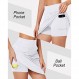 COOrun 여성용 Skorts 포켓이 있는 운동용 스커트 무릎 길이 내장 반바지 골프 테니스 운동용 캐주얼 스커트(XS-3XL)