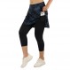 ANIVIVO 포켓이 있는 여성용 스커트 레깅스, 레깅스가 있는 골프 테니스 스커트 Capri Athletic Pickleball Clothes