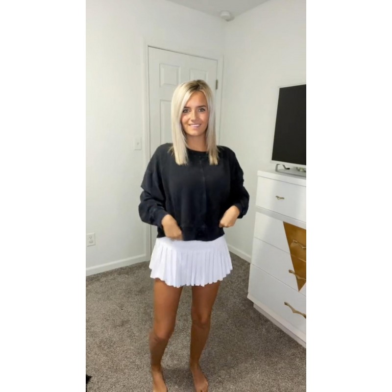 Yknktstc 여성 테니스 스커트 포켓 플리츠 골프 스커트 운동 러닝 운동 Skort