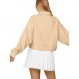 LASLULU Womens Fleece Lined 자르기 탑 버튼 폴로 셔츠 운동 운동 풀오버 스웨터 자른 긴 소매 스웨터