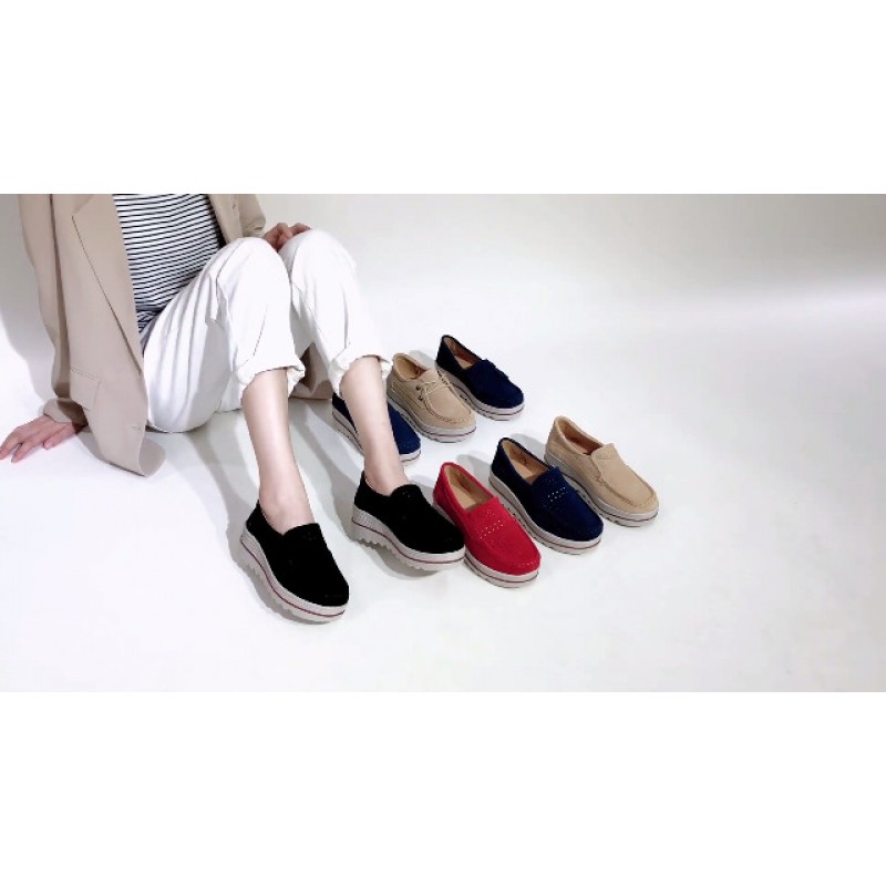 Ruiatoo Womens Slip on Loafers 편안한 두꺼운 소프트 플랫폼 스니커즈 아치 지원 캐주얼 플랫폼 신발
