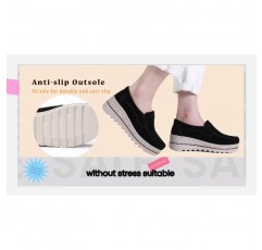 Ruiatoo Womens Slip on Loafers 편안한 두꺼운 소프트 플랫폼 스니커즈 아치 지원 캐주얼 플랫폼 신발