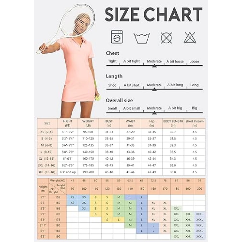 Hiverlay 여성 골프 폴로 드레스 반바지와 주머니 짧은 소매 V 넥 칼라 테니스 드레스 숙녀 운동 드레스
