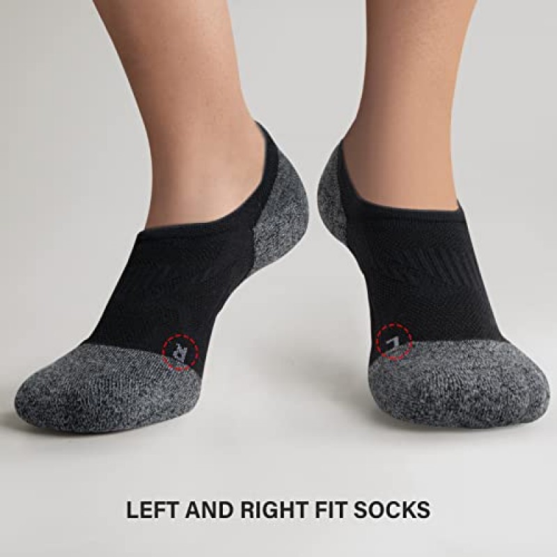 Gonii 노쇼 양말 여성 운동 압축 러닝 로우컷 쿠션 양말 5-6쌍