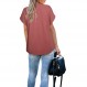 Vivilli Womens 폴로 셔츠 여성용 반팔 탑 및 블라우스 지퍼가 달린 칼라 비즈니스 캐주얼 탑 루즈핏 작업 폴로