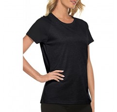 MoFiz 여성용 반팔 UPF 50+ 자외선 차단 스포츠 티셔츠 Quick Dry Running Workout Athletic Tee Top