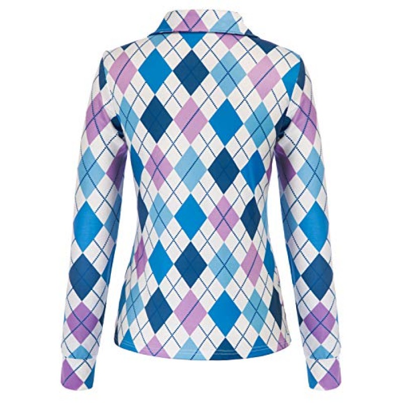 JACK SMITH 여성 긴 소매 수분 흡수 스포츠 골프 폴로 셔츠 상의