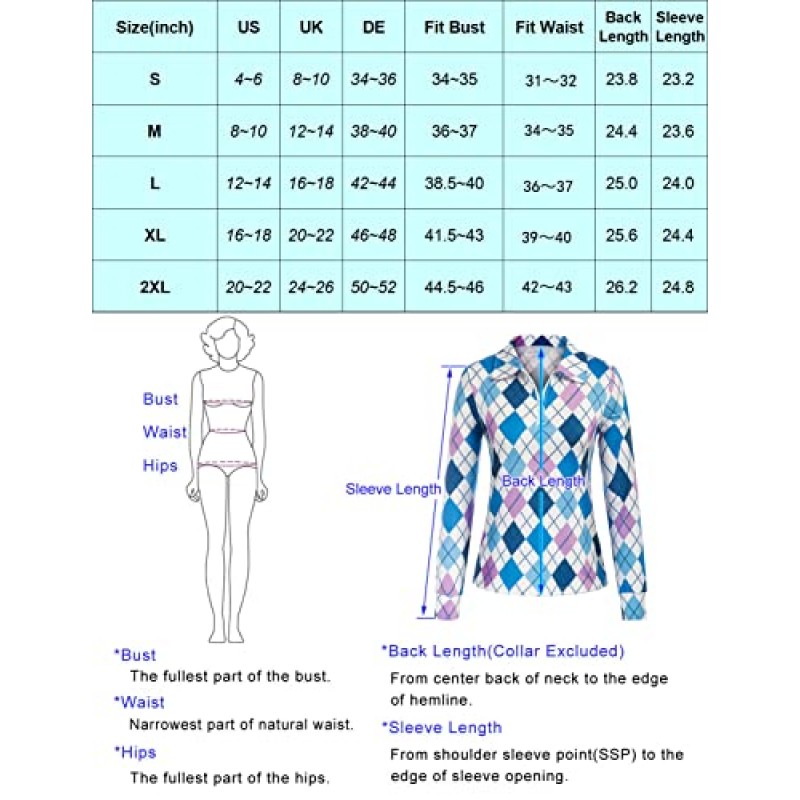 JACK SMITH 여성 긴 소매 수분 흡수 스포츠 골프 폴로 셔츠 상의