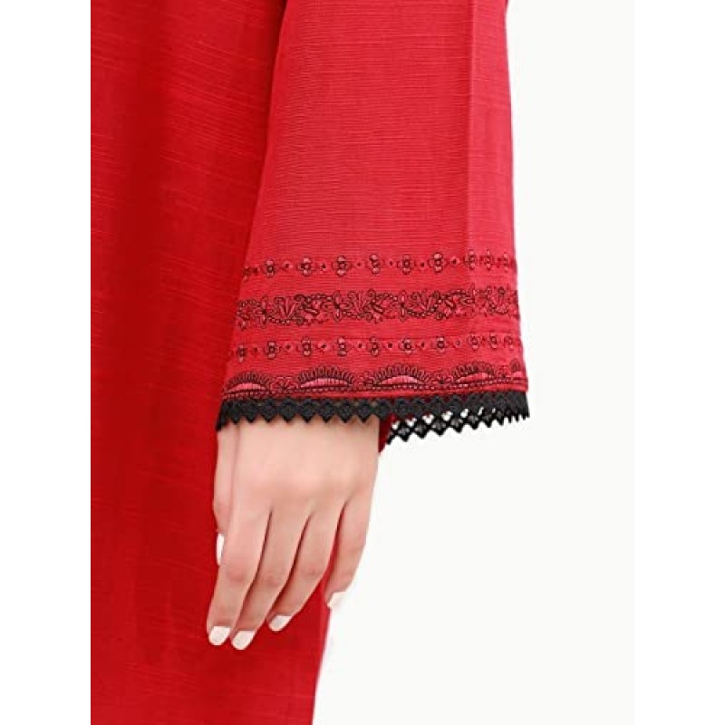 edenrobe 여성용 레디 투 웨어 스티치 자수 Kameez – 여성용 파키스탄 인도 드레스 – 여성용 1 PCS