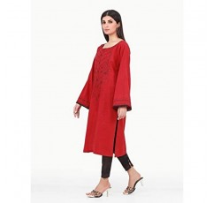 edenrobe 여성용 레디 투 웨어 스티치 자수 Kameez – 여성용 파키스탄 인도 드레스 – 여성용 1 PCS