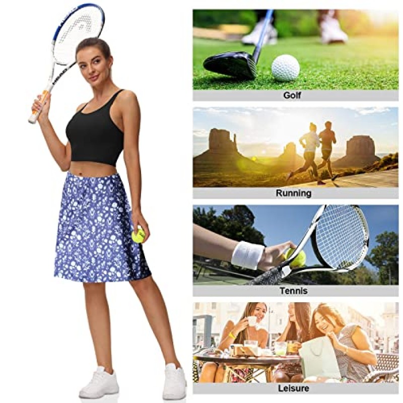 Caisuedawn Womens Skort 스커트 경량 러닝 스커트 스포츠 운동을위한 포켓 테니스 운동 스커트가있는 골프 Skorts