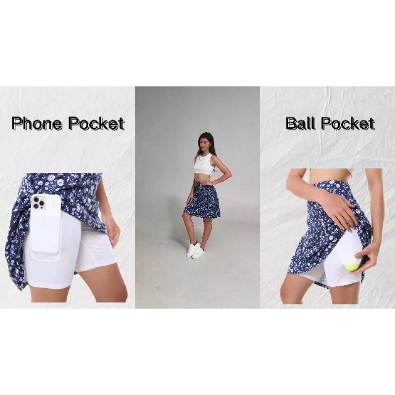 Caisuedawn Womens Skort 스커트 경량 러닝 스커트 스포츠 운동을위한 포켓 테니스 운동 스커트가있는 골프 Skorts