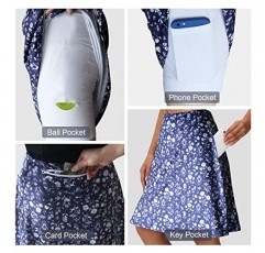 Caisuedawn Womens Skort 스커트 경량 러닝 스커트 스포츠 운동을위한 포켓 테니스 운동 스커트가있는 골프 Skorts