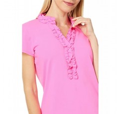 Lilly Pulitzer UPF 50 Luxletic 프리다 러플 폴로 탑