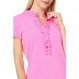 Lilly Pulitzer UPF 50 Luxletic 프리다 러플 폴로 탑