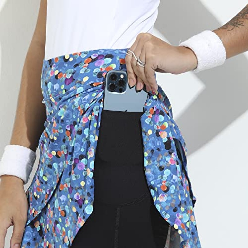 Dona Jo Glide Skort/여성용 스커트- 운동용 골프 스커트/반바지 및 포켓 스커트- 테니스 스커트- 액티브웨어 스커트