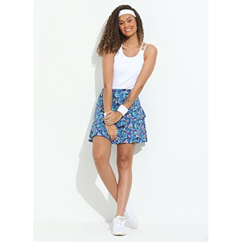 Dona Jo Glide Skort/여성용 스커트- 운동용 골프 스커트/반바지 및 포켓 스커트- 테니스 스커트- 액티브웨어 스커트