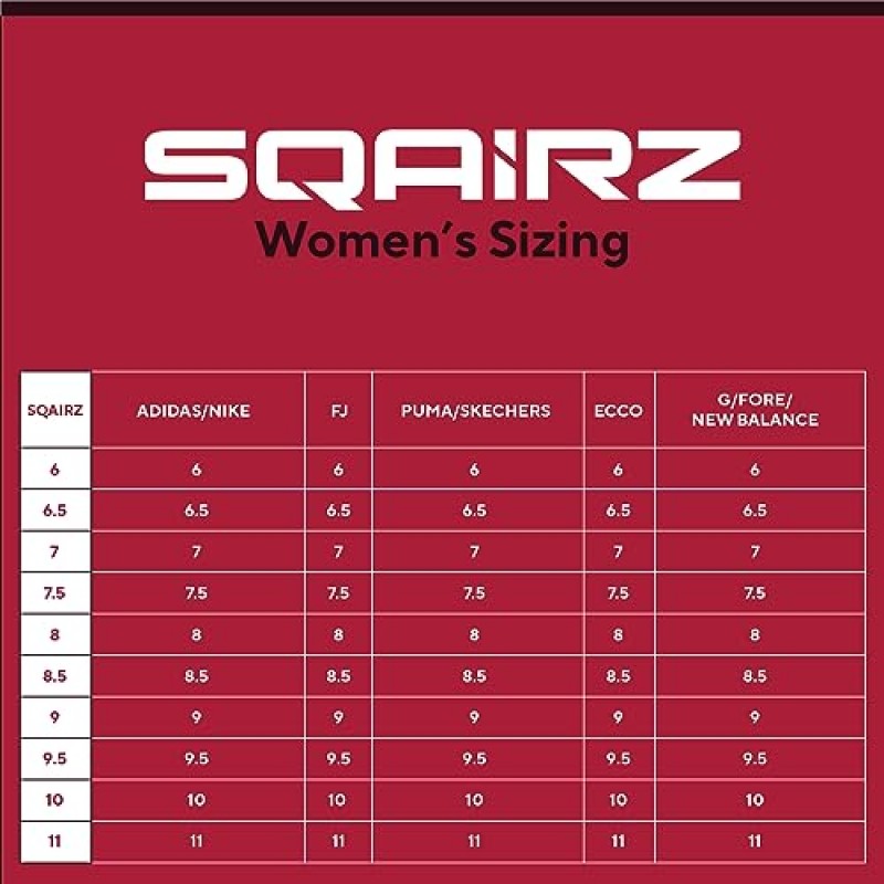 SQAIRZ Freedom Ultra 여성용 운동화, 골프 신발, 균형 및 성능을 위해 설계, 교체 가능한 스파이크, 통기성, 골프 신발 스파이크가 있는 여성, 여성용 골프 신발, 골프 신발