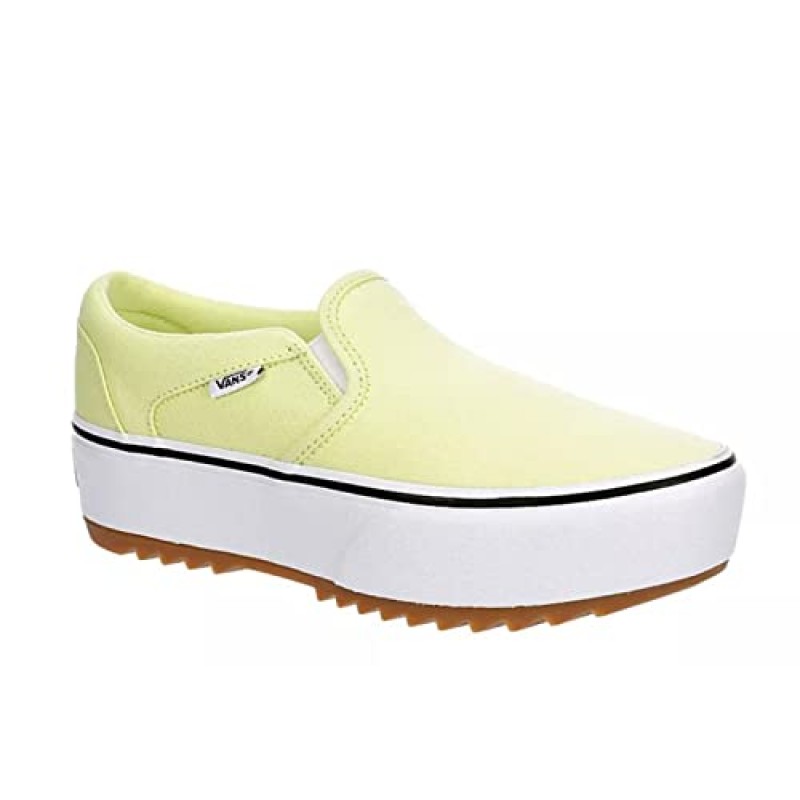 Vans 유니섹스 Asher 플랫폼 스니커즈 - 슬립온 스타일 - 캔버스 화이트