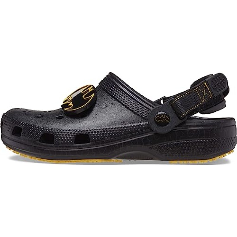 Crocs 남녀공용-성인 클래식 조절 가능한 배트맨 클로그 | 미끄럼 방지 작업화