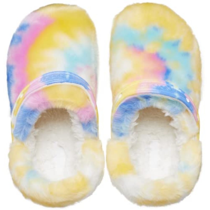 Crocs 남녀공용-성인 남성 및 여성 클래식 모피 Sure Clog | 퍼지 슬리퍼