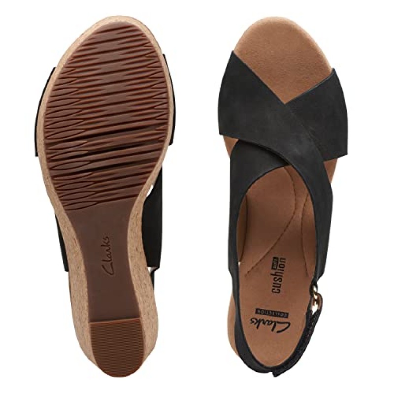 Clarks 여성용 애나델 어윈 웨지 샌들