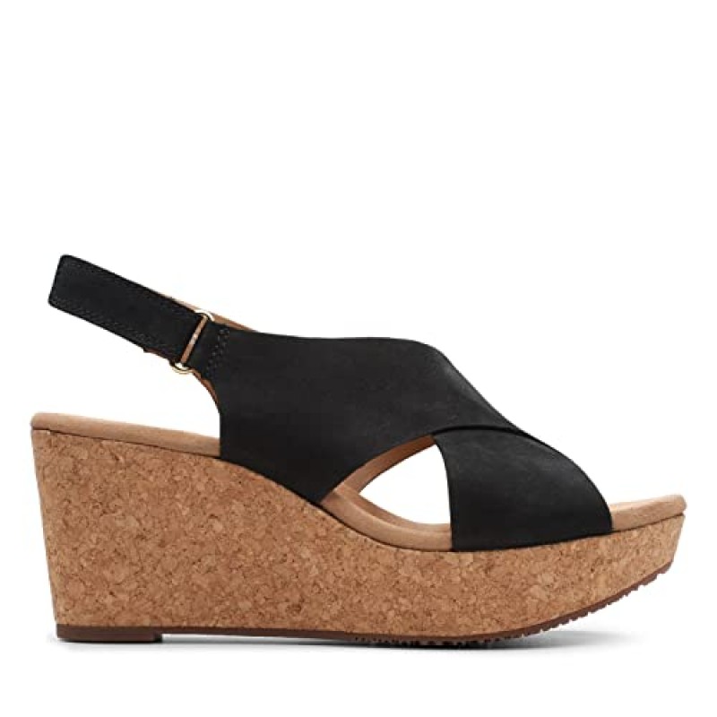 Clarks 여성용 애나델 어윈 웨지 샌들