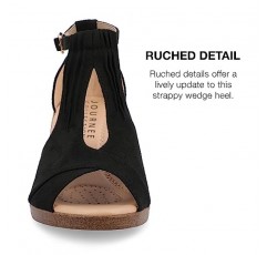Journee Collection 여성용 컴포트 솔 앵클 스트랩 웨지