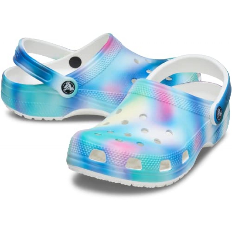 Crocs 남녀공용-성인 클래식 타이다이 클로그
