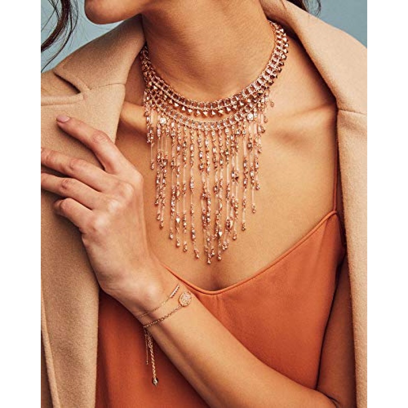 Kendra Scott Elaina 여성용 조절 가능한 체인 팔찌, 패션 주얼리, 금도금
