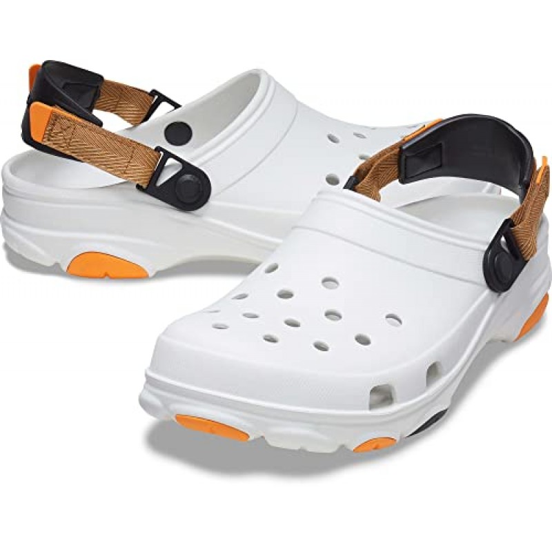 Crocs 남녀공용-성인용 전지형 클로그, 조절 가능한 힐 스트랩 포함