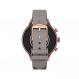 Fossil 남녀공용 6세대 42mm 스테인리스 스틸 및 가죽 터치스크린 스마트 워치, 색상: 로즈 골드, 토프(모델: FTW6079V)